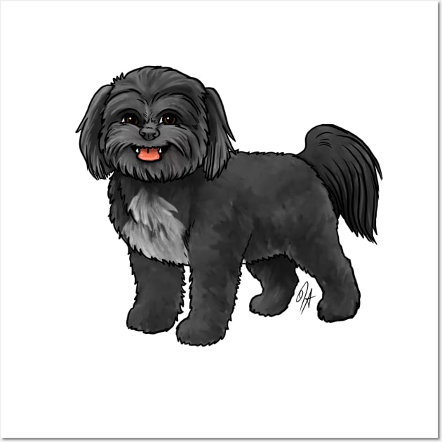 Dog - Shih Poo - Black Wall Art by Jen's Dogs Custom Gifts and Designs